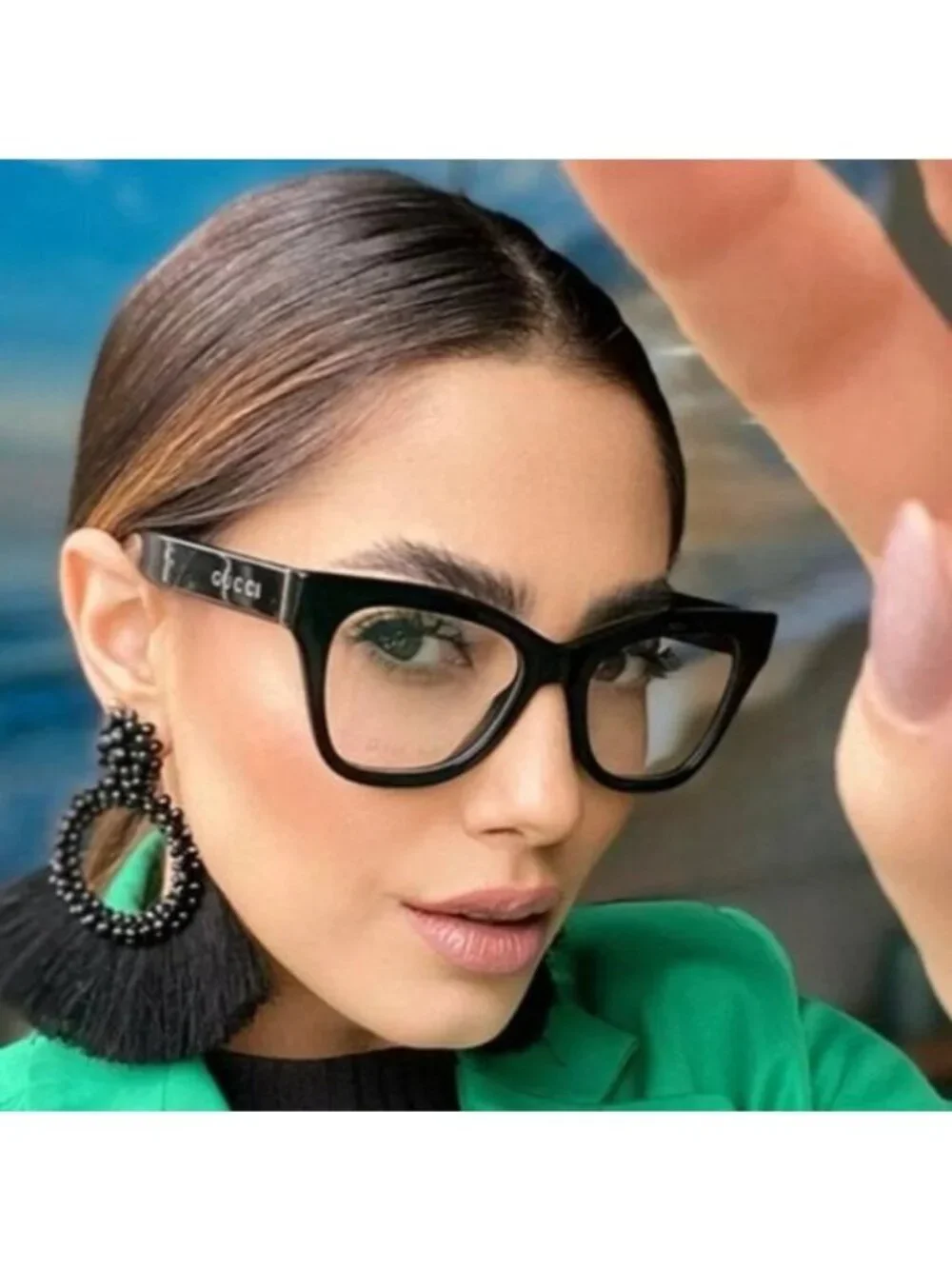 Gucci GG1133O 001 Cat Eye 52mm Eyeglasses - Black